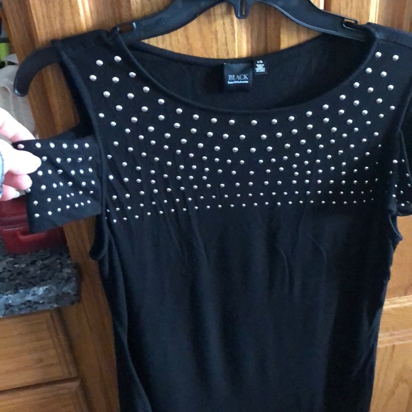 Gorgeous Black Ladies Top with beads - Picture 1 of 4